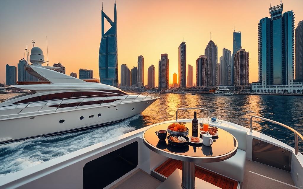 Dubai Marina: Luxury Yacht Tour with Breakfast or BBQ Option