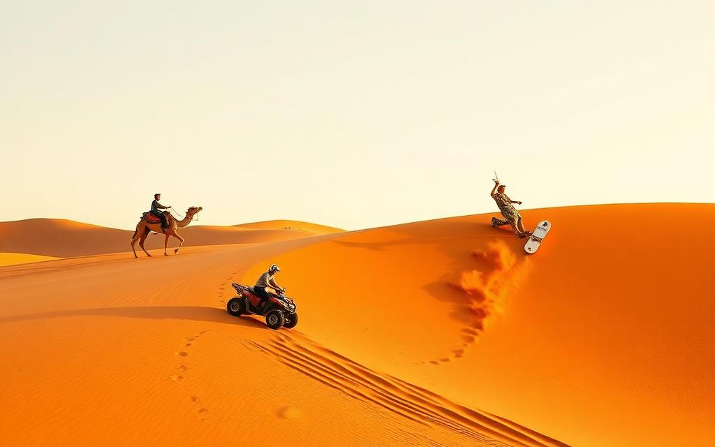Dubai: Desert Safari, Quad Bike, Camel Ride and Sandboarding